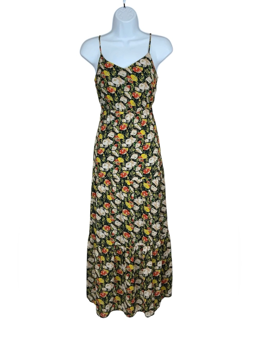 J Crew Mercantile Floral Tiered Maxi Dress
